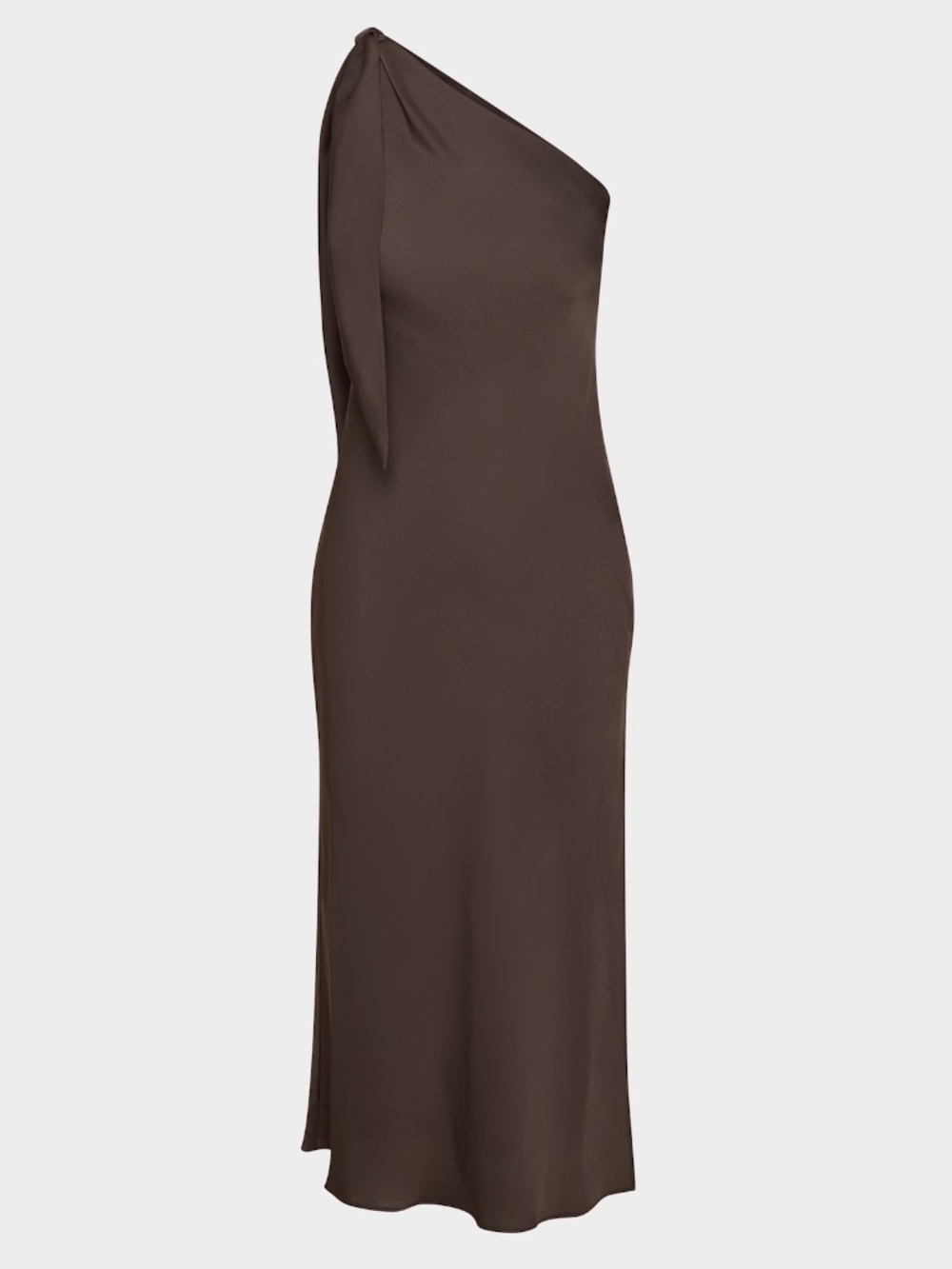 Aritzia Champagne One-Shoulder Satin Dress - NWT - Picture 2 of 4